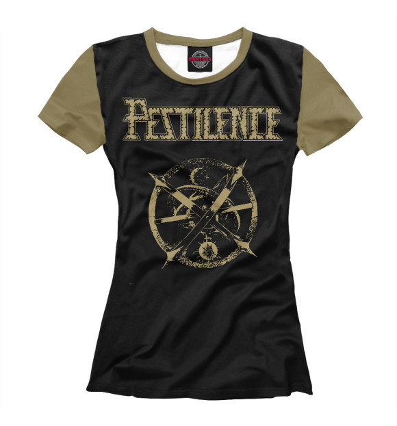 Женская футболка с изображением Pestilence цвета Белый