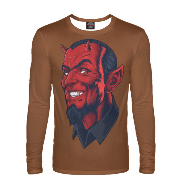 Мужской лонгслив с изображением Ацкий Сотона цвета Белый