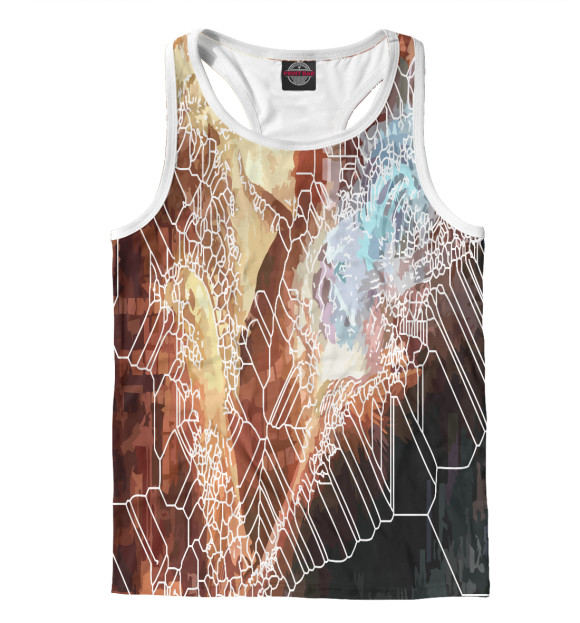 Мужская майка-борцовка с изображением Astra цвета Белый