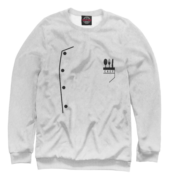 Свитшот для мальчиков с изображением Chef Uniform цвета Белый