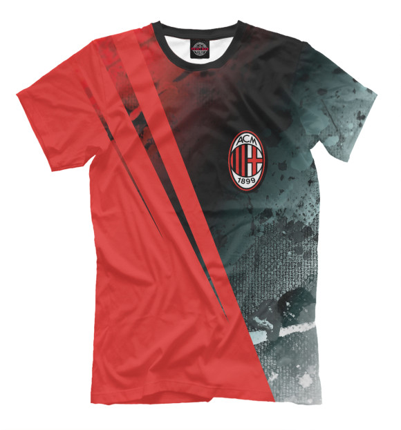 Мужская футболка с изображением AC Milan / Милан цвета Белый