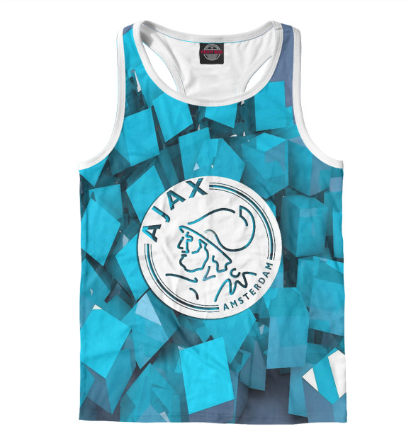 Мужская майка-борцовка с изображением Amsterdam / Амстердам цвета Белый