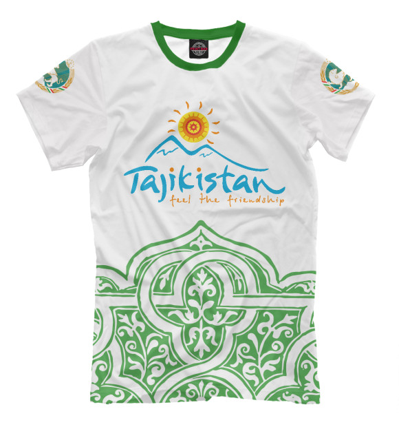 Футболка для мальчиков с изображением Tajikistan цвета Белый