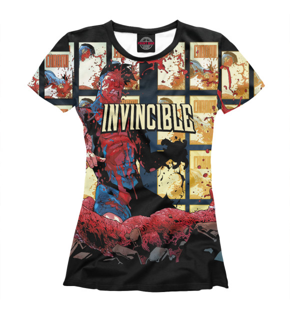 Футболка для девочек с изображением Неуязвимый (Invincible) цвета Белый