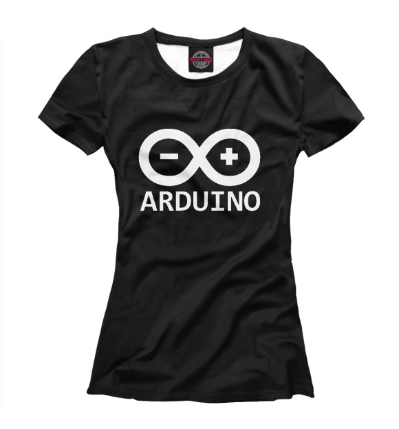 Женская футболка с изображением Arduino цвета Белый