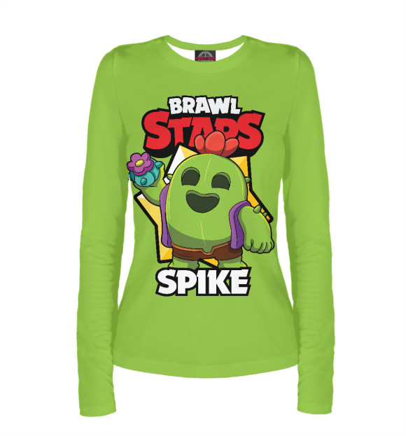 Женский лонгслив с изображением Brawl stars цвета Белый