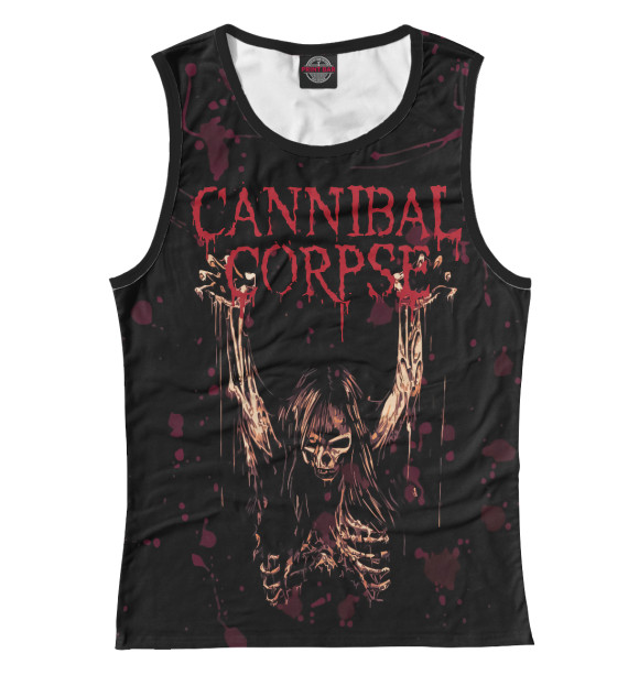 Майка для девочки с изображением Cannibal Corpse цвета Белый