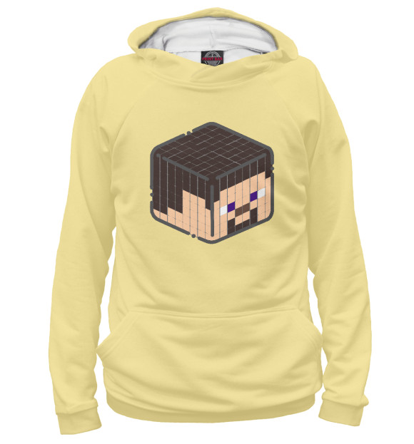 Женское худи с изображением Minecraft цвета Белый