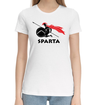 Хлопковая футболка для девочек Спарта