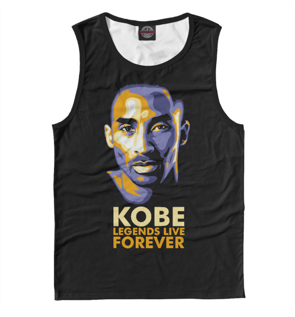 Майка для мальчика с изображением Kobe Bryant цвета Белый