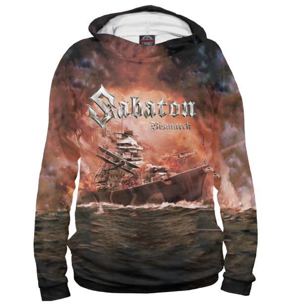 Женское худи с изображением Sabaton цвета Белый