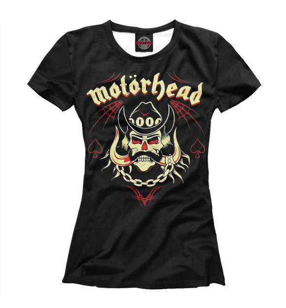 Футболка для девочек с изображением Motorhead цвета Белый