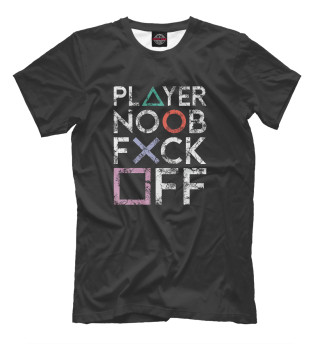 Мужская футболка Player noob f*ck off