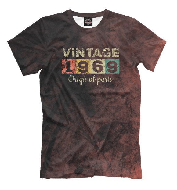 Футболка для мальчиков с изображением Vintage 1969 цвета Белый
