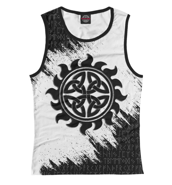 Майка для девочки с изображением Оберег Громовик цвета Белый