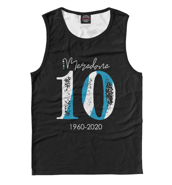 Майка для мальчика с изображением Марадона цвета Белый