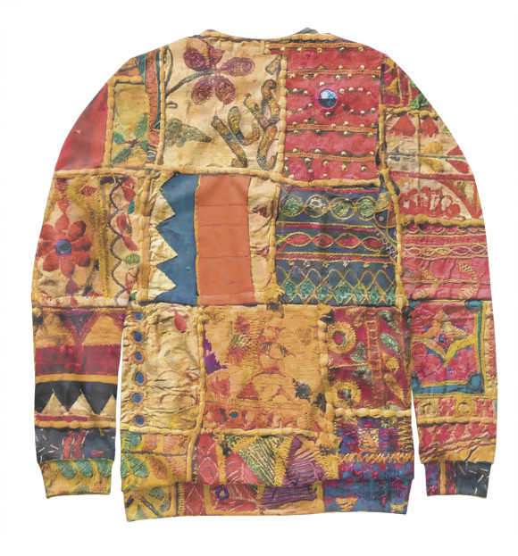 Свитшот для девочек с изображением Patchwork Quilt цвета Белый