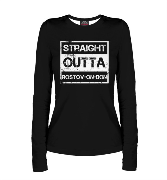 Женский лонгслив с изображением Ростов-на-Дону цвета Белый