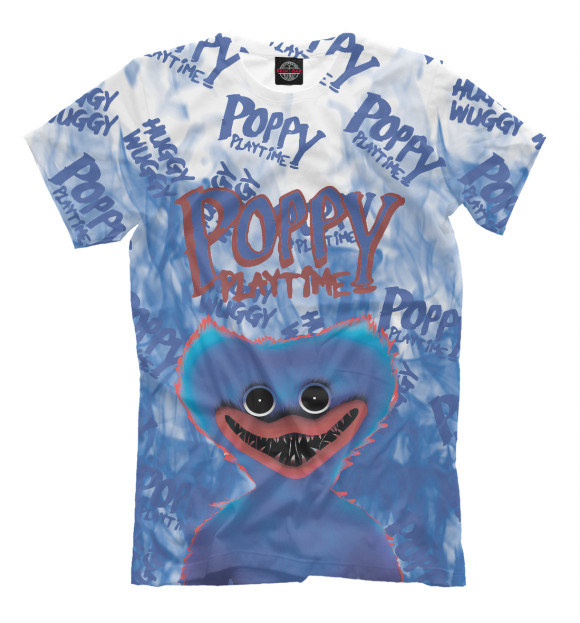 Футболка для мальчиков с изображением Poppy Playtime цвета Белый