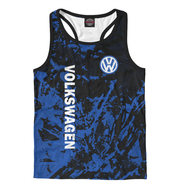 Мужская майка-борцовка с изображением ФОЛЬКСВАГЕН, VOLKSWAGEN цвета Белый