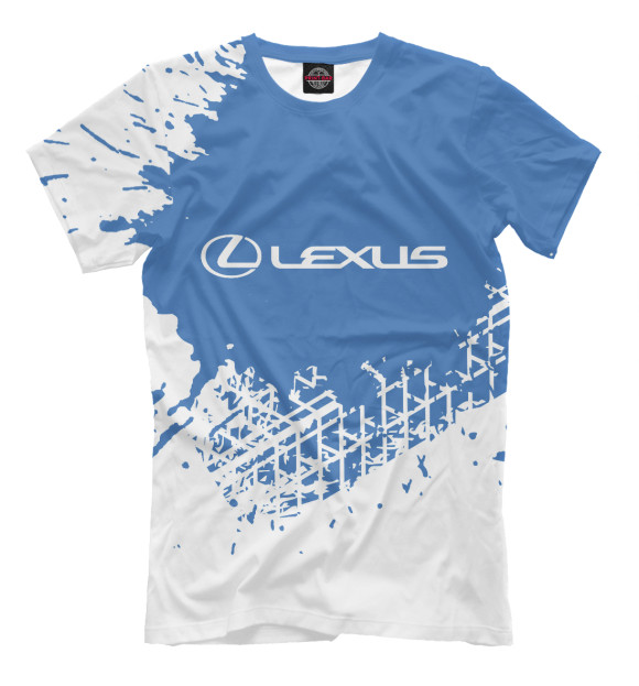 Мужская футболка с изображением Lexus / Лексус цвета Белый