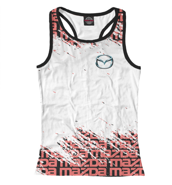 Женская майка-борцовка с изображением Mazda цвета Белый