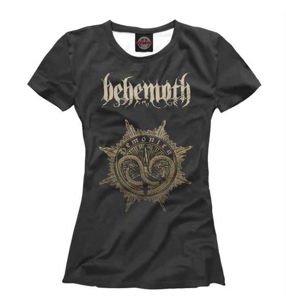 Женская футболка с изображением Behemoth цвета Белый
