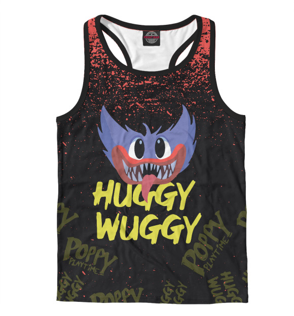 Мужская майка-борцовка с притом Poppy Playtime цвета Белый Мужская майка-борцовка с изображением Poppy Playtime цвета Белый