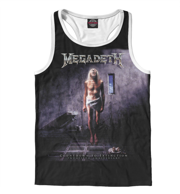 Мужская майка-борцовка с изображением Megadeth цвета Белый