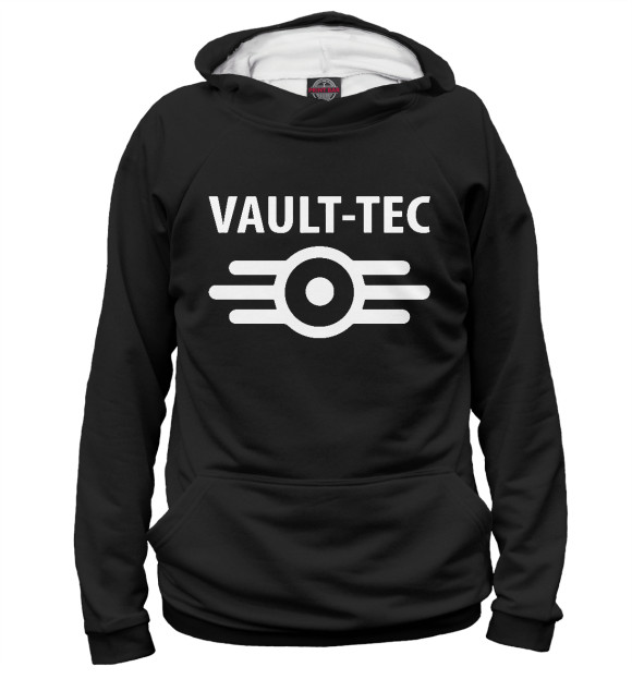 Мужское худи с изображением Vault-Tec цвета Белый