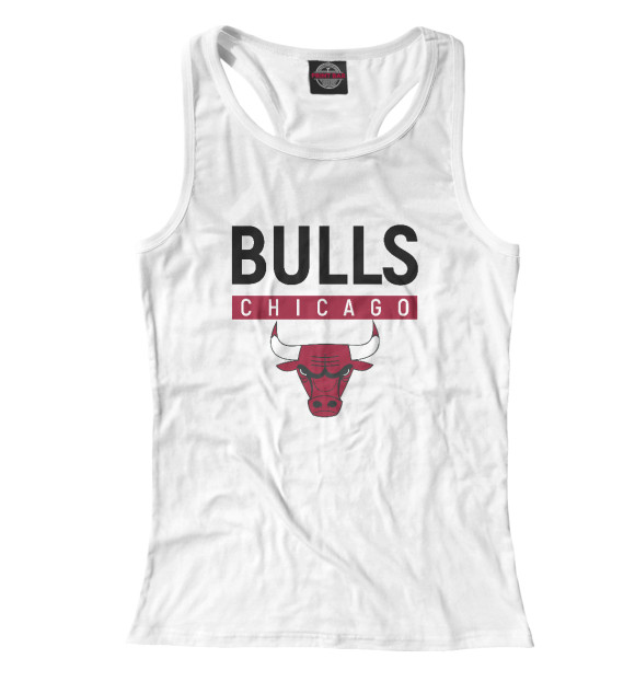 Женская майка-борцовка с изображением Chicago Bulls цвета Белый