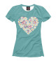 Женская футболка Сердечные ромашки