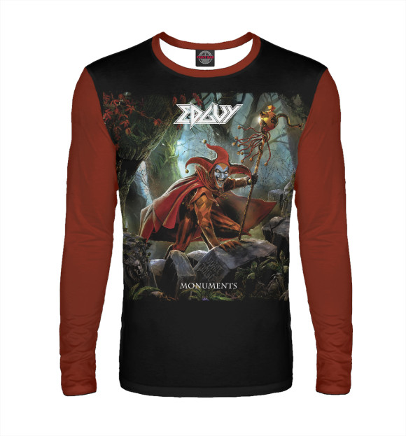 Мужской лонгслив с изображением Edguy цвета Белый
