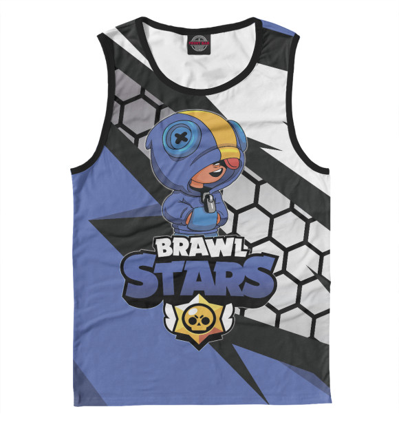Мужская майка с изображением Brawl Stars цвета Белый