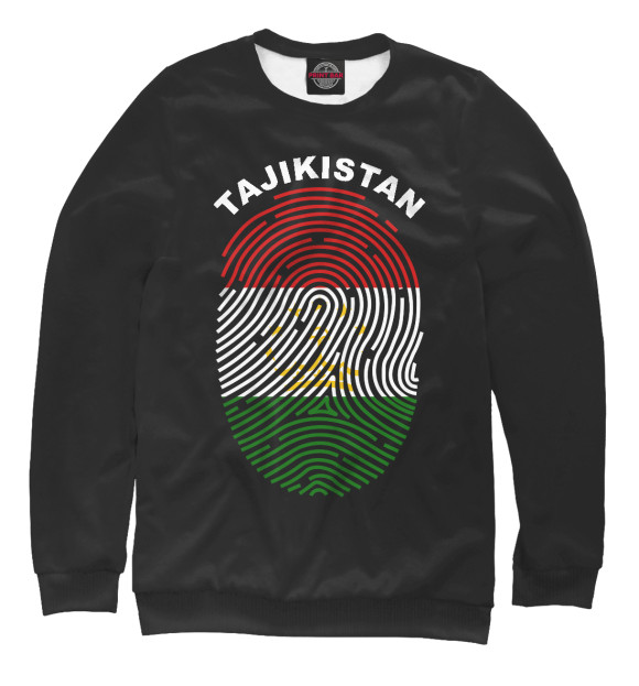 Свитшот для мальчиков с изображением Tajikistan цвета Белый