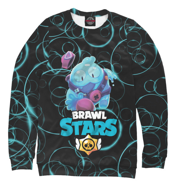 Свитшот для мальчиков с изображением Brawl Stars цвета Белый