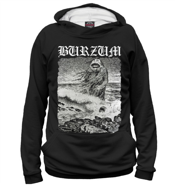 Женское худи с изображением Burzum цвета Белый