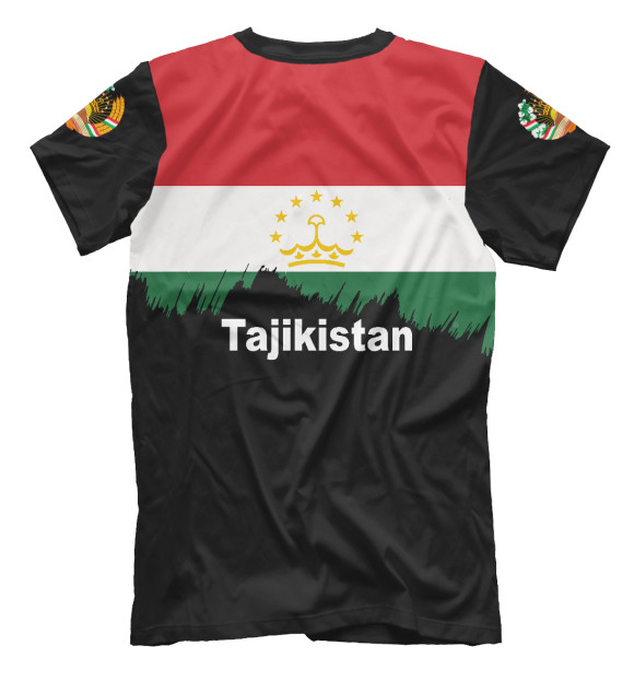 Мужская футболка с изображением Tajikistan цвета Белый