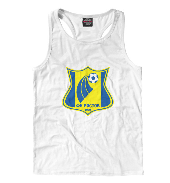 Мужская майка-борцовка с изображением ФК Ростов цвета Белый