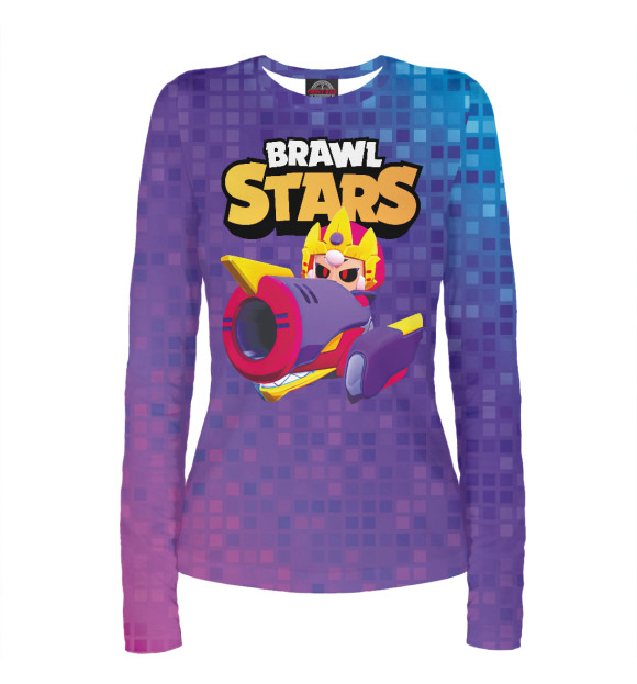 Женский лонгслив с изображением Бонни \ Bonny BrawlStars цвета Белый