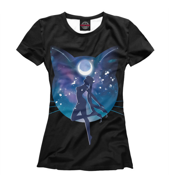 Футболка для девочек с изображением Sailor Moon цвета Белый