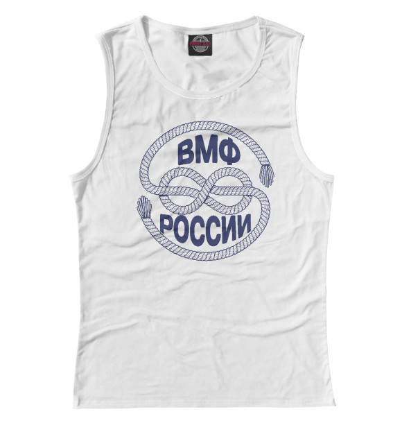 Майка для девочки с изображением ВМФ России цвета Белый