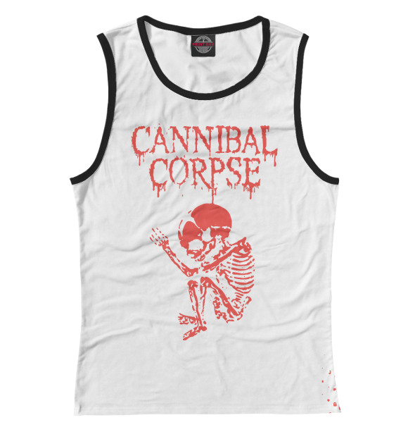 Майка для девочки с изображением Cannibal Corpse цвета Белый