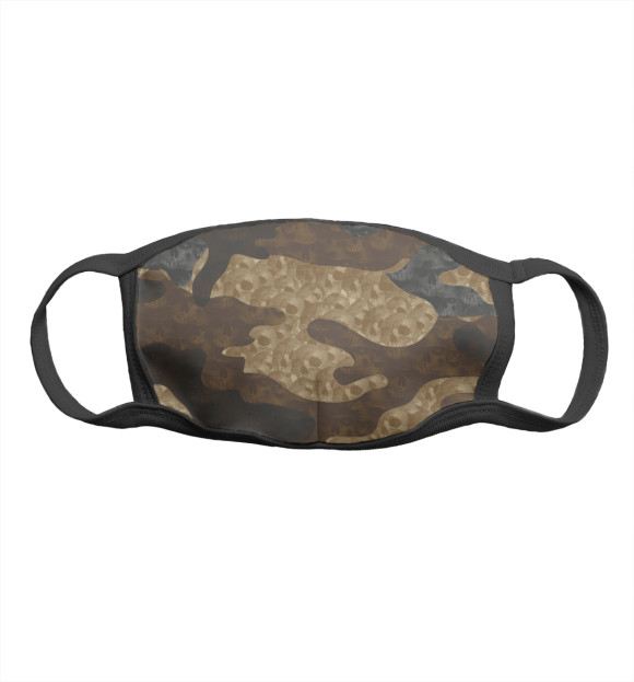 Маска тканевая с изображением Милитари цвета Белый