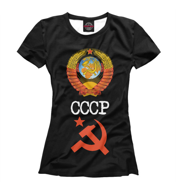 Женская футболка с изображением СССР цвета Белый