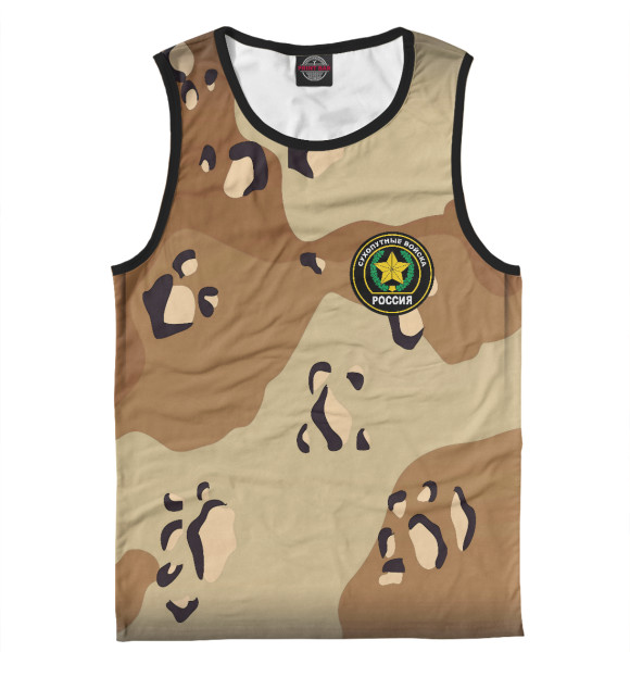 Мужская майка с изображением Сухопутные войска цвета Белый