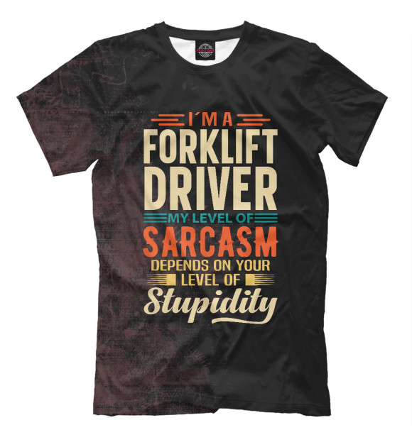 Футболка для мальчиков с изображением I'm A Forklift Driver цвета Белый