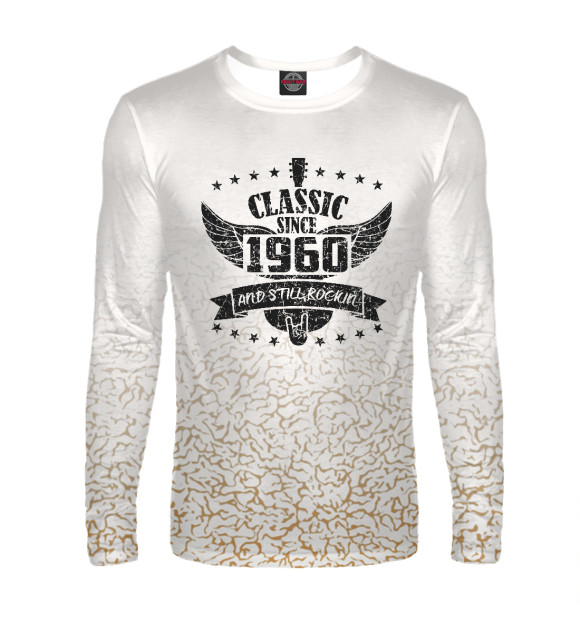 Мужской лонгслив с изображением Classic since 1960 цвета Белый