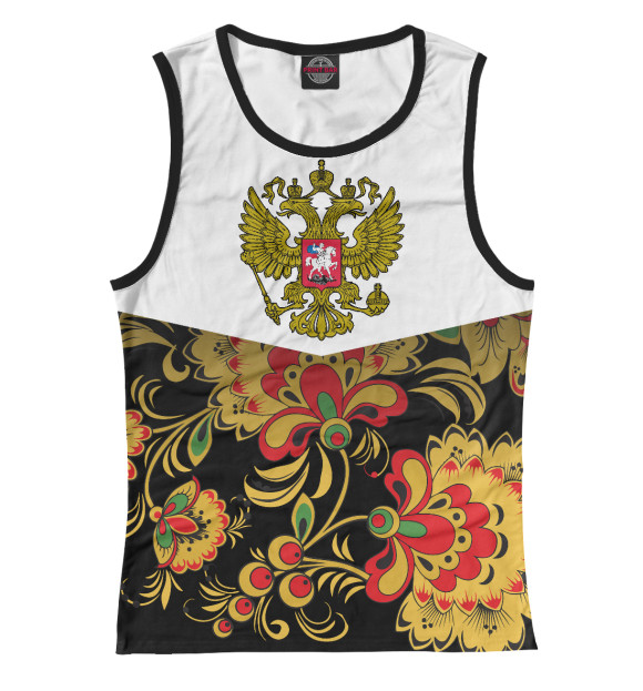 Майка для девочки с изображением Россия цвета Белый
