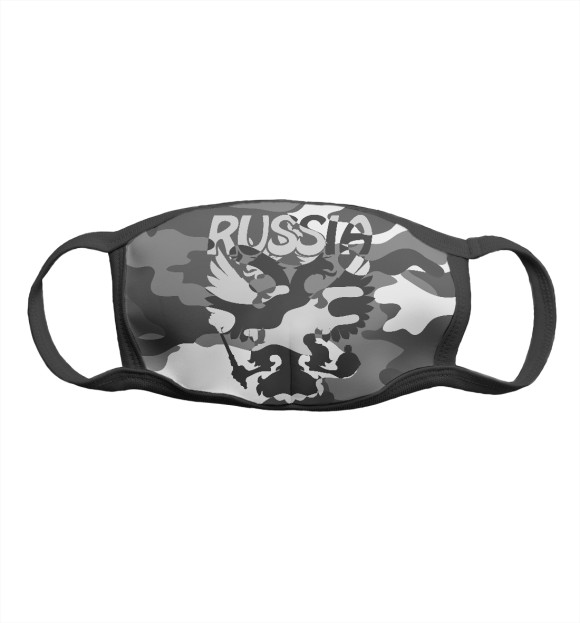 Маска тканевая с изображением Russia цвета Белый